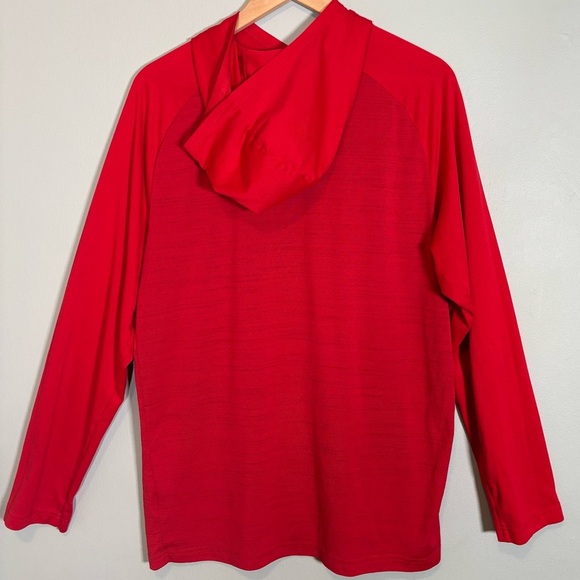 Nike Dri-Fit Touch Long Sleeve Pullover Hoodie-Red-Men Size XL - Picture 5 of 7